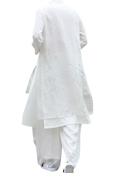 Chinese Tang costume men's Han suit Chinese Style Men's costume ancient costume long gown meditation suit Taoist robe Xianqi Kung Fu SHIRT CREW drama suit SKF001 detail view-8